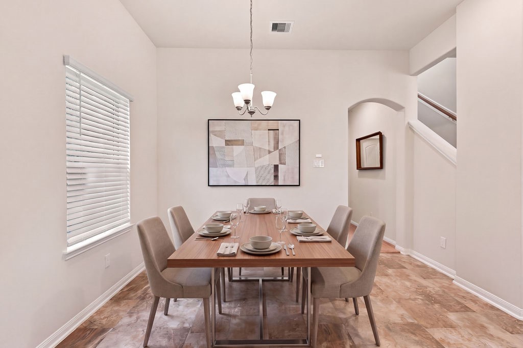 A virtual photo of what your dining room could look like.