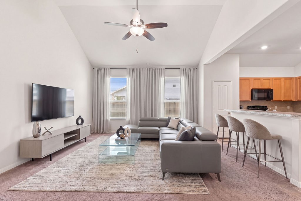 A virtually staged look of the living area and the potential to make it your own.