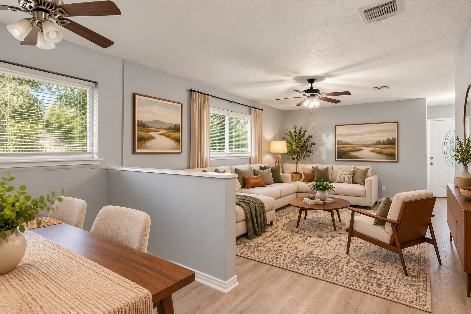 VIRTUALLY STAGED to show potential.