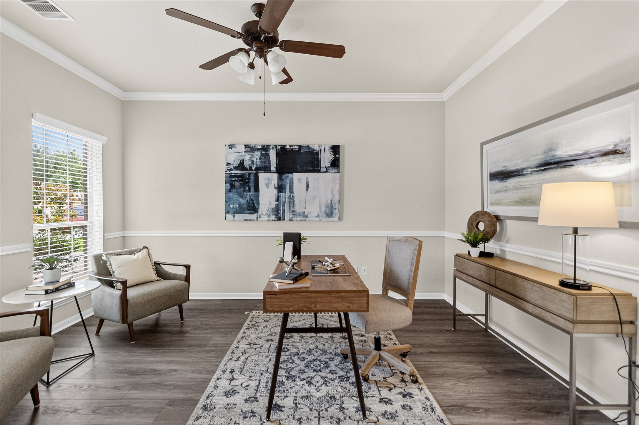 Your dedicated home office gives you a quiet, comfortable space to work, study, or manage daily tasks without sacrificing style.