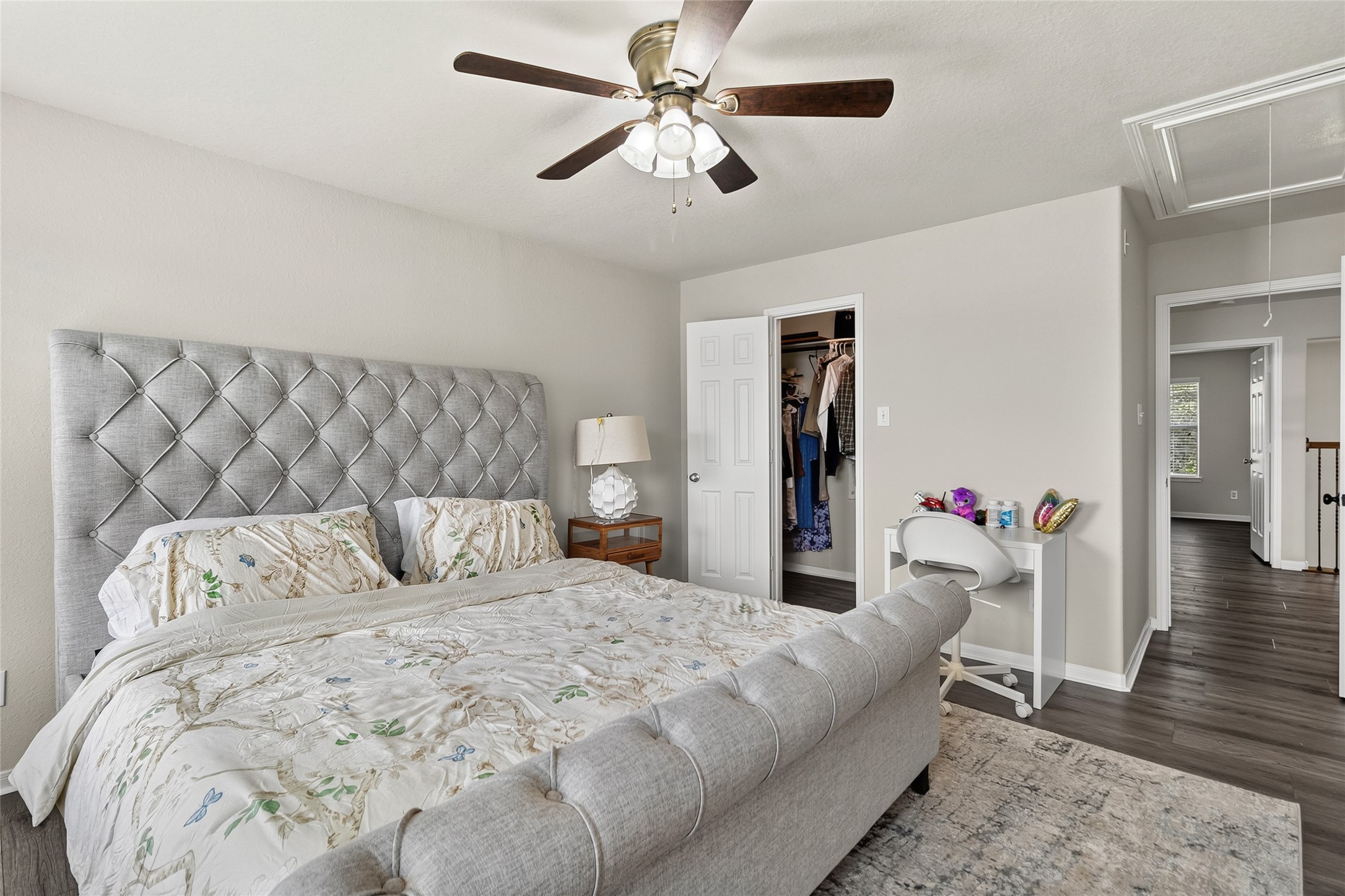 Your comfortable secondary bedroom gives everyone their own private retreat, complete with a walk-in closet and space for a desk or reading nook.