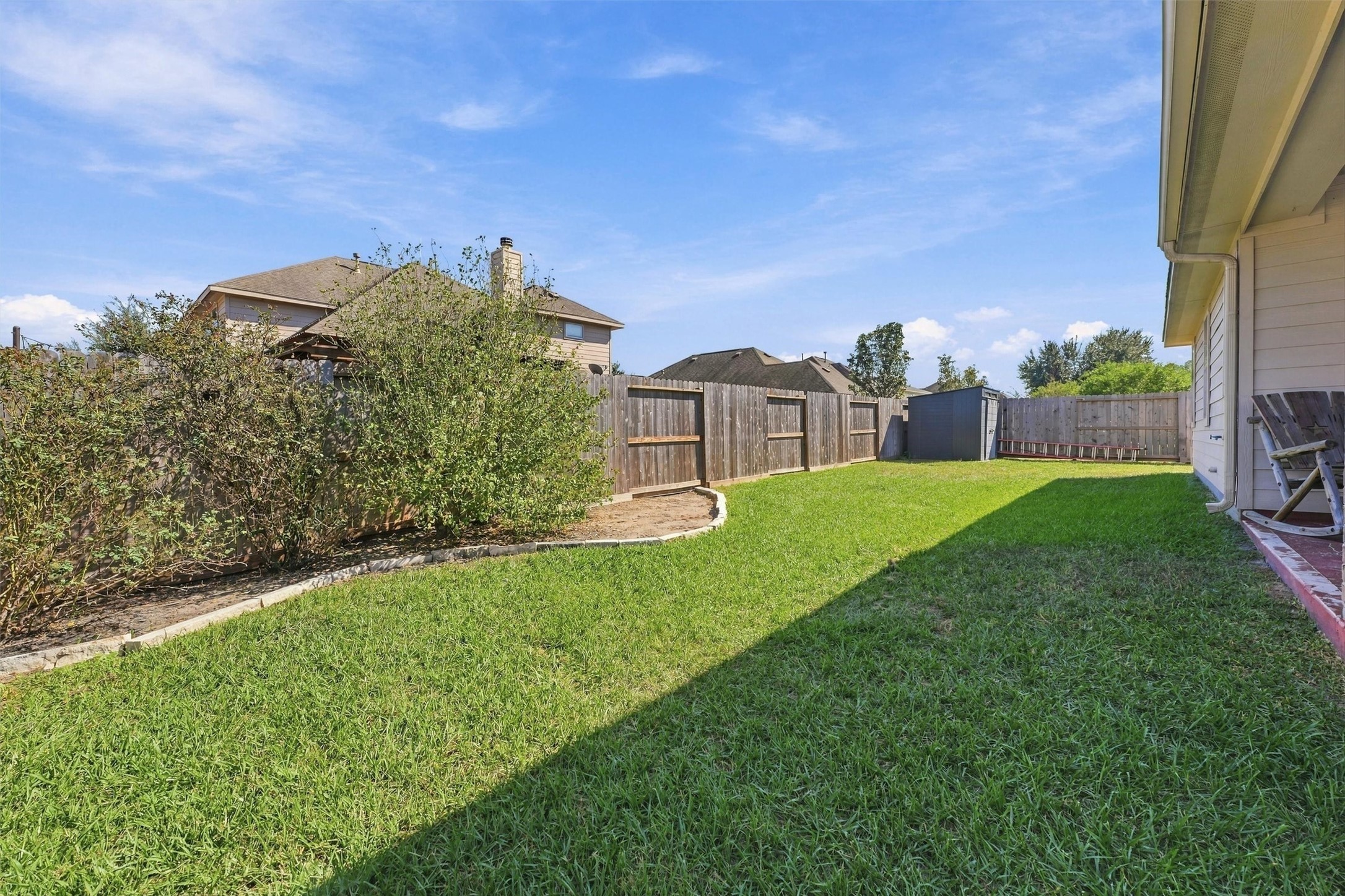 Spacious backyard