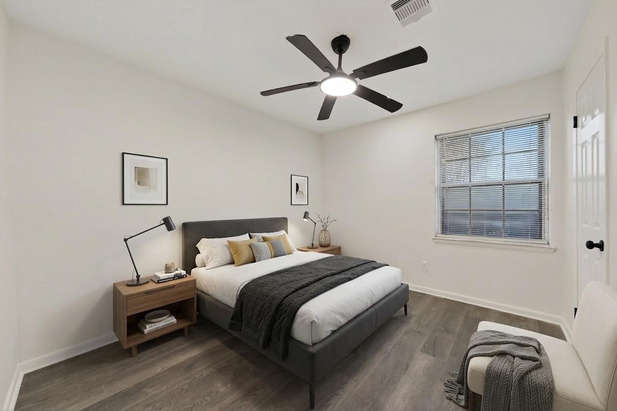 Virtually staged bedroom 3