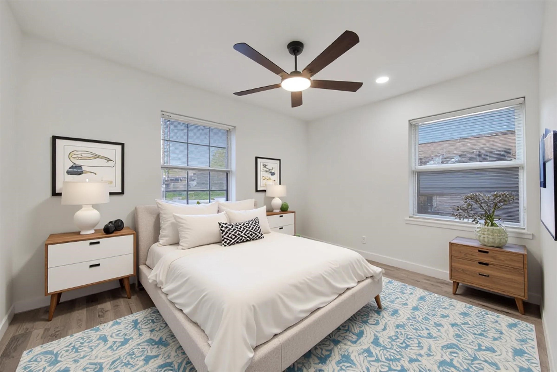 Virtually staged bedroom 1