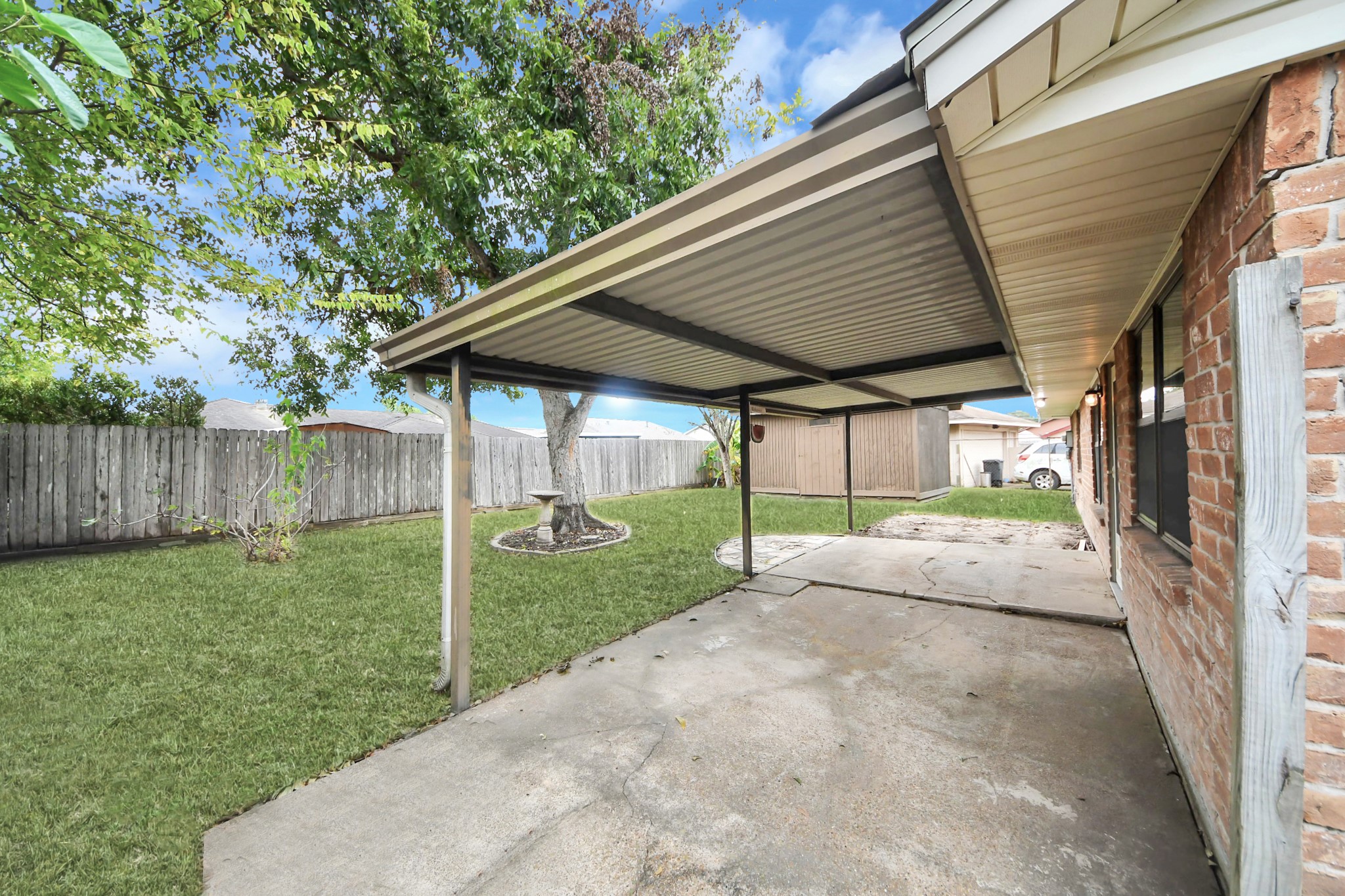 Backyard patio