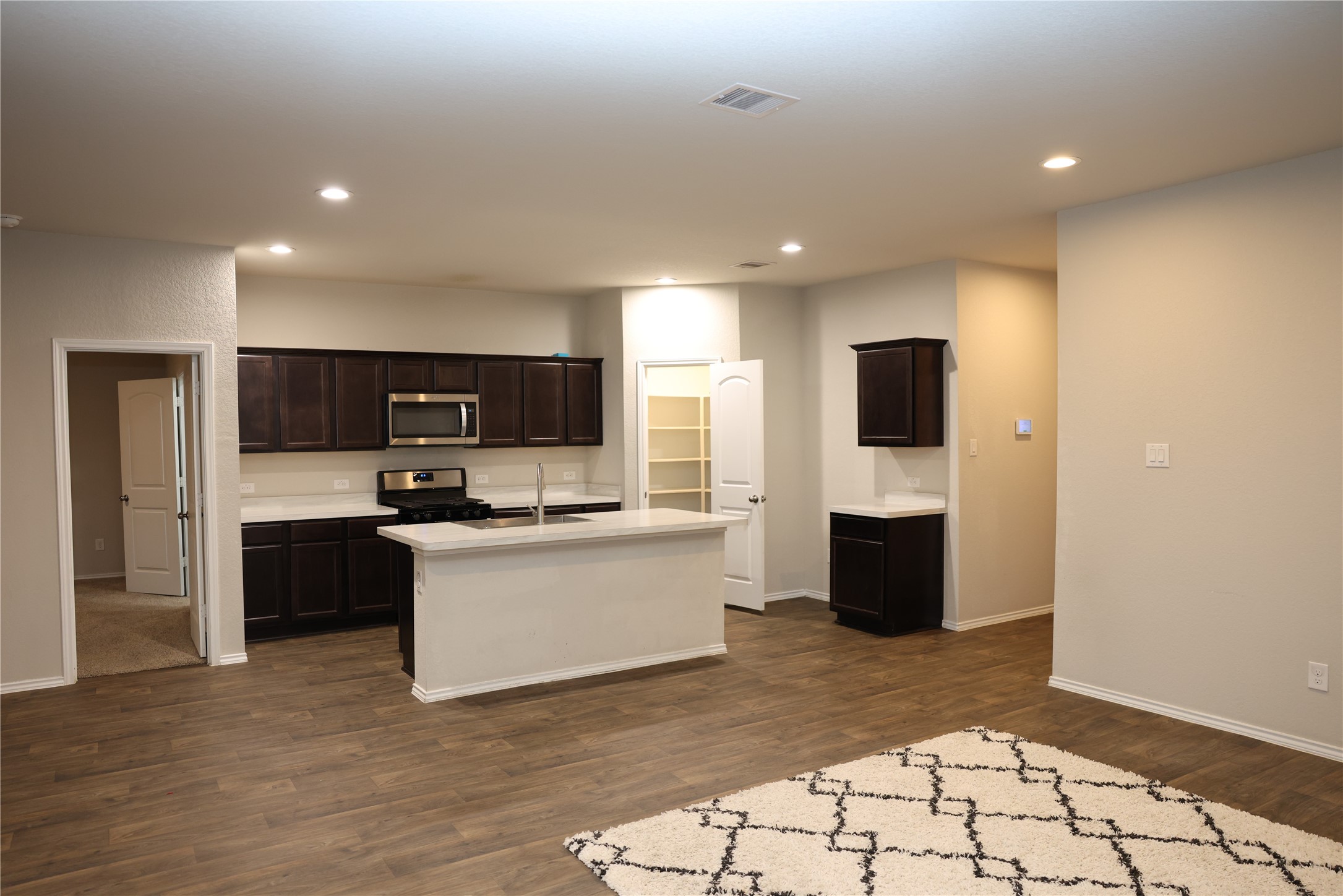 Open concept and living area