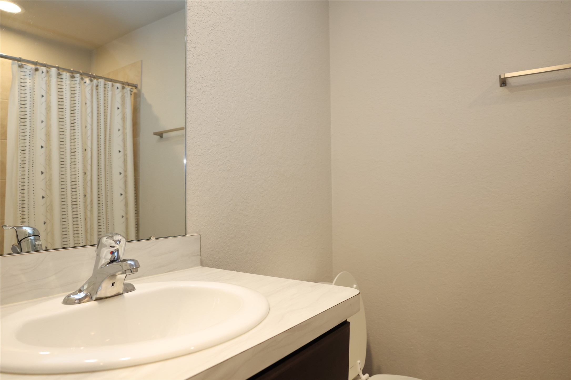 Modern bathroom with a sleek vanity