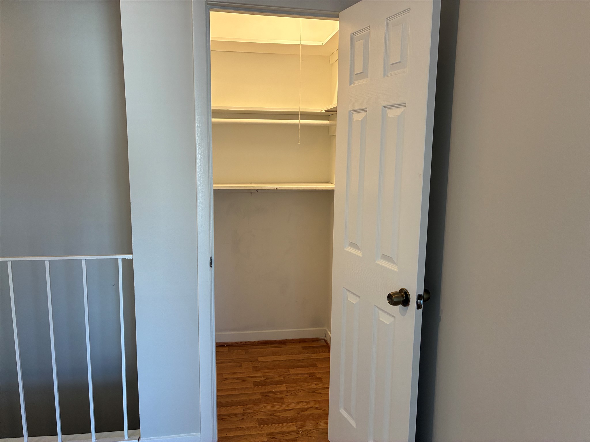 Storage closet in living area