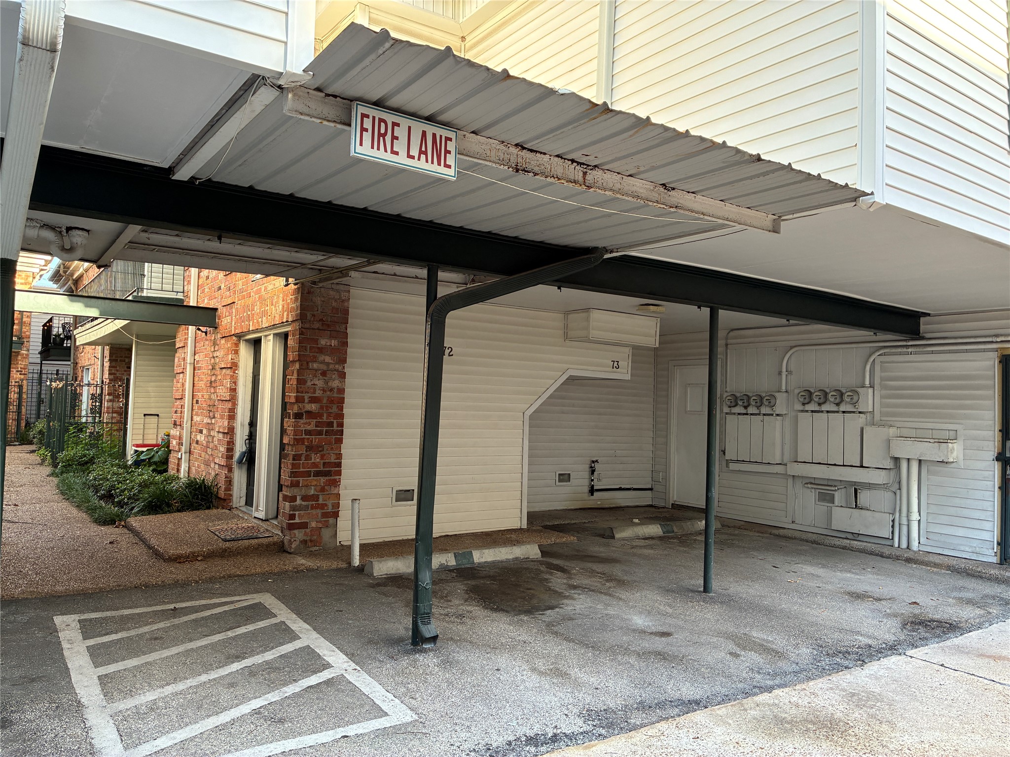 Covered, assigned parking