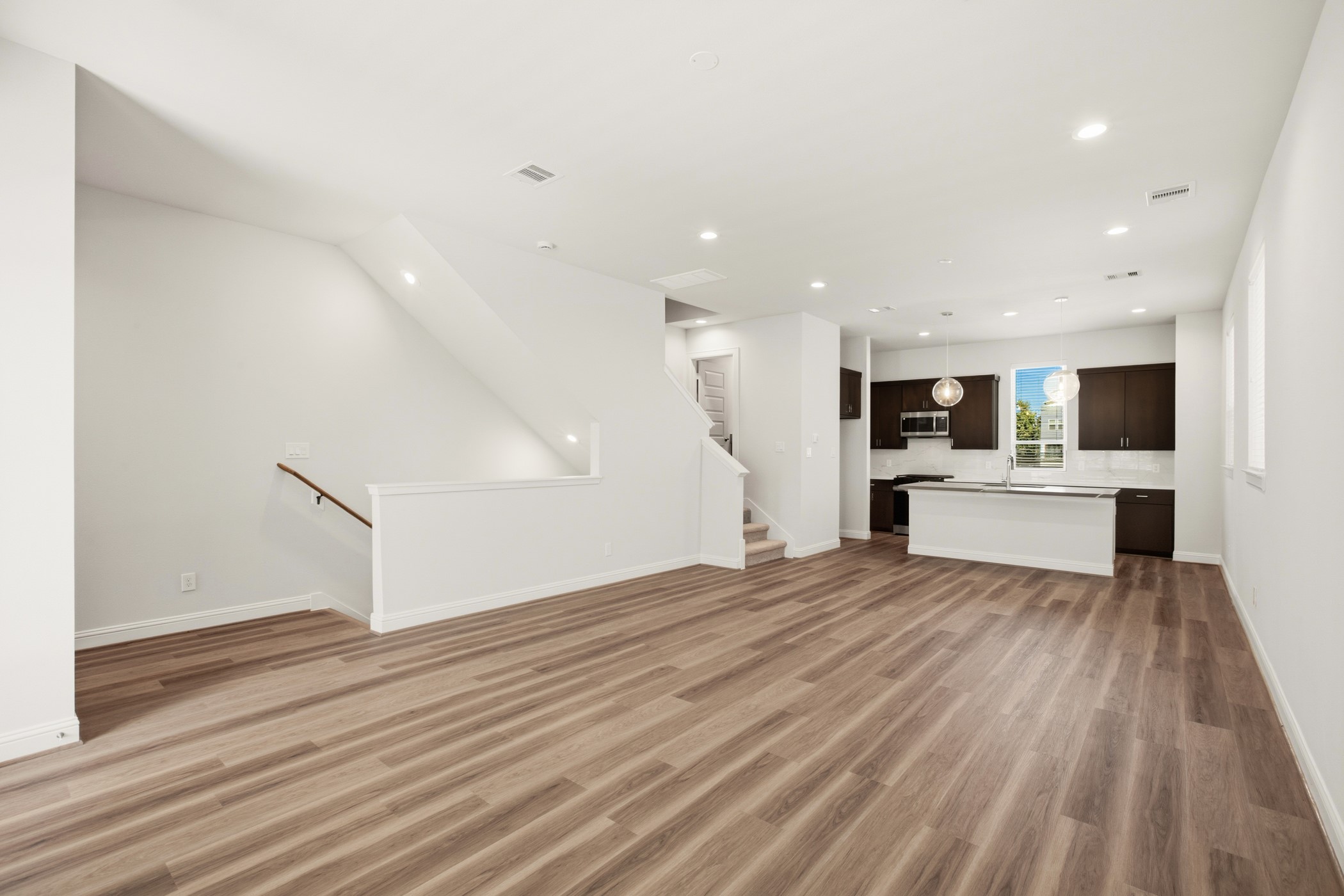 Living, Dining, Kitchen