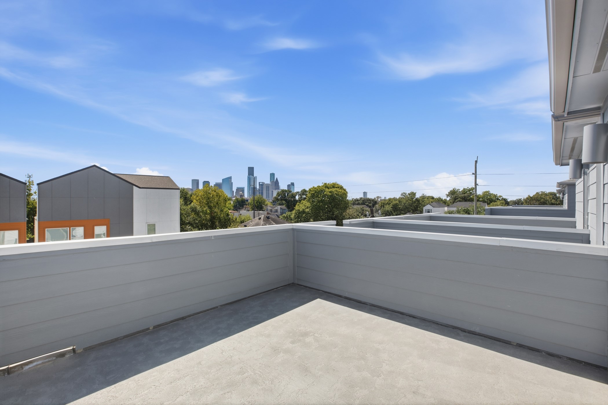 Rooftop Balcony with Downtown Houston Views