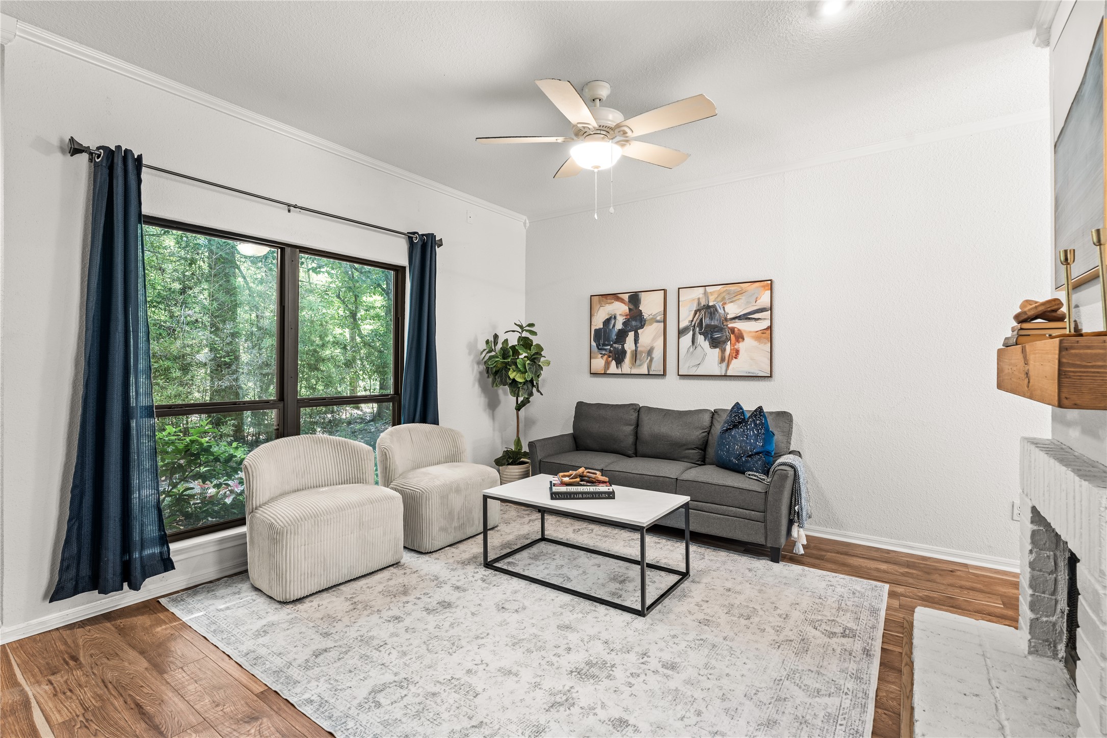 With over 1,100 square feet, the main living area offers the kind of space that's rarely found in a one-bedroom condo.