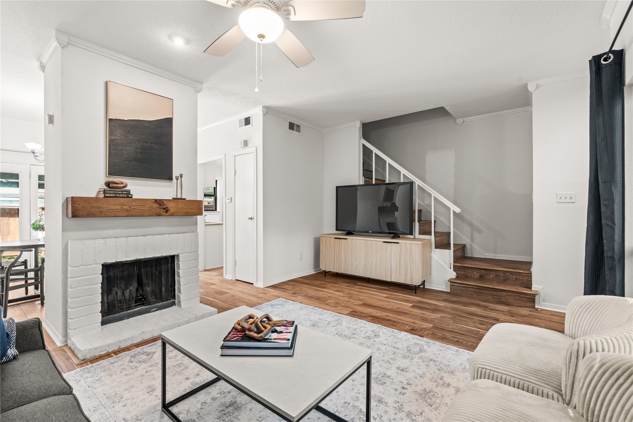 From the entry to the living spaces, LVP flooring throughout means no carpet to maintain or replace.