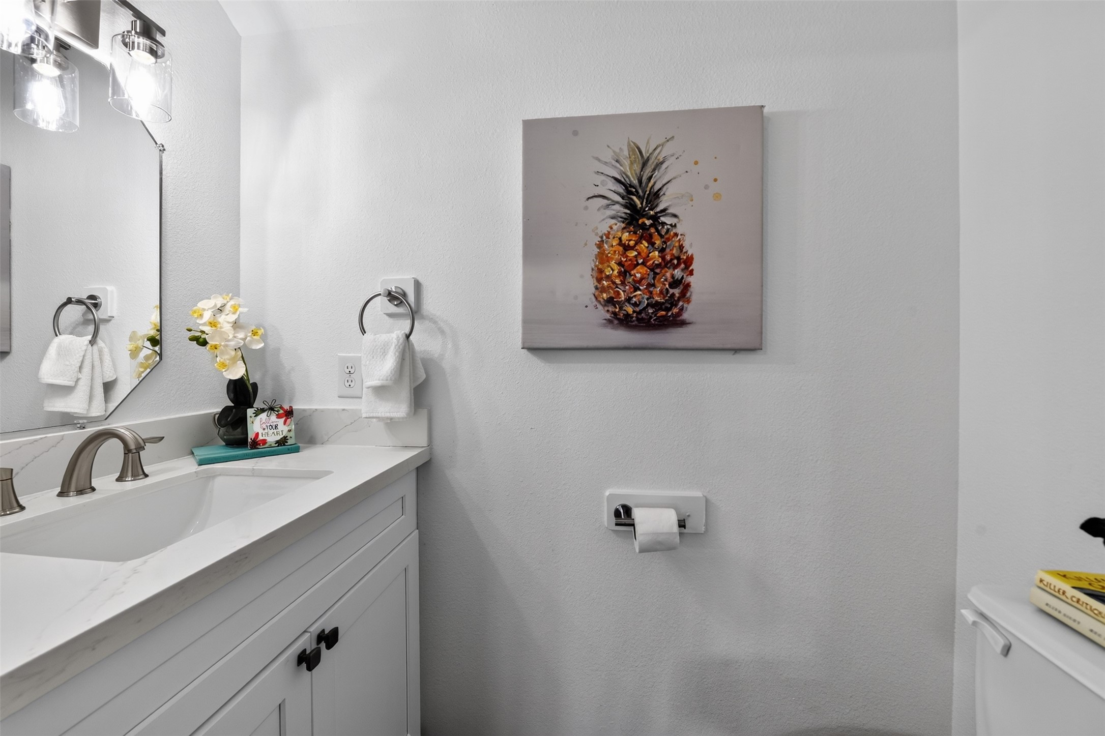 1/2 Bathroom has been updated as well.