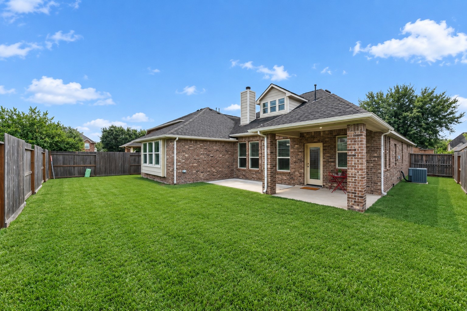 The big backyard is ready for all our outdoor living ideas.