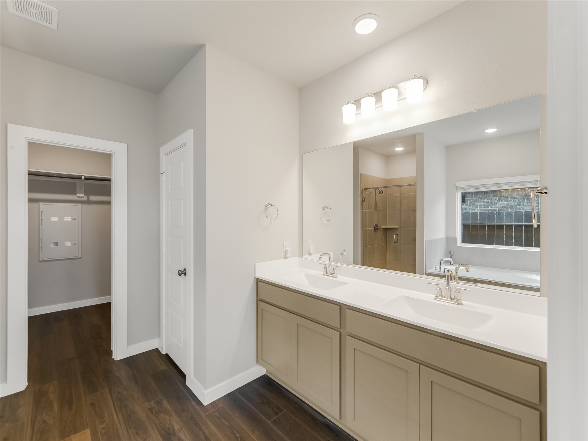 Primary Bathroom with double sinks