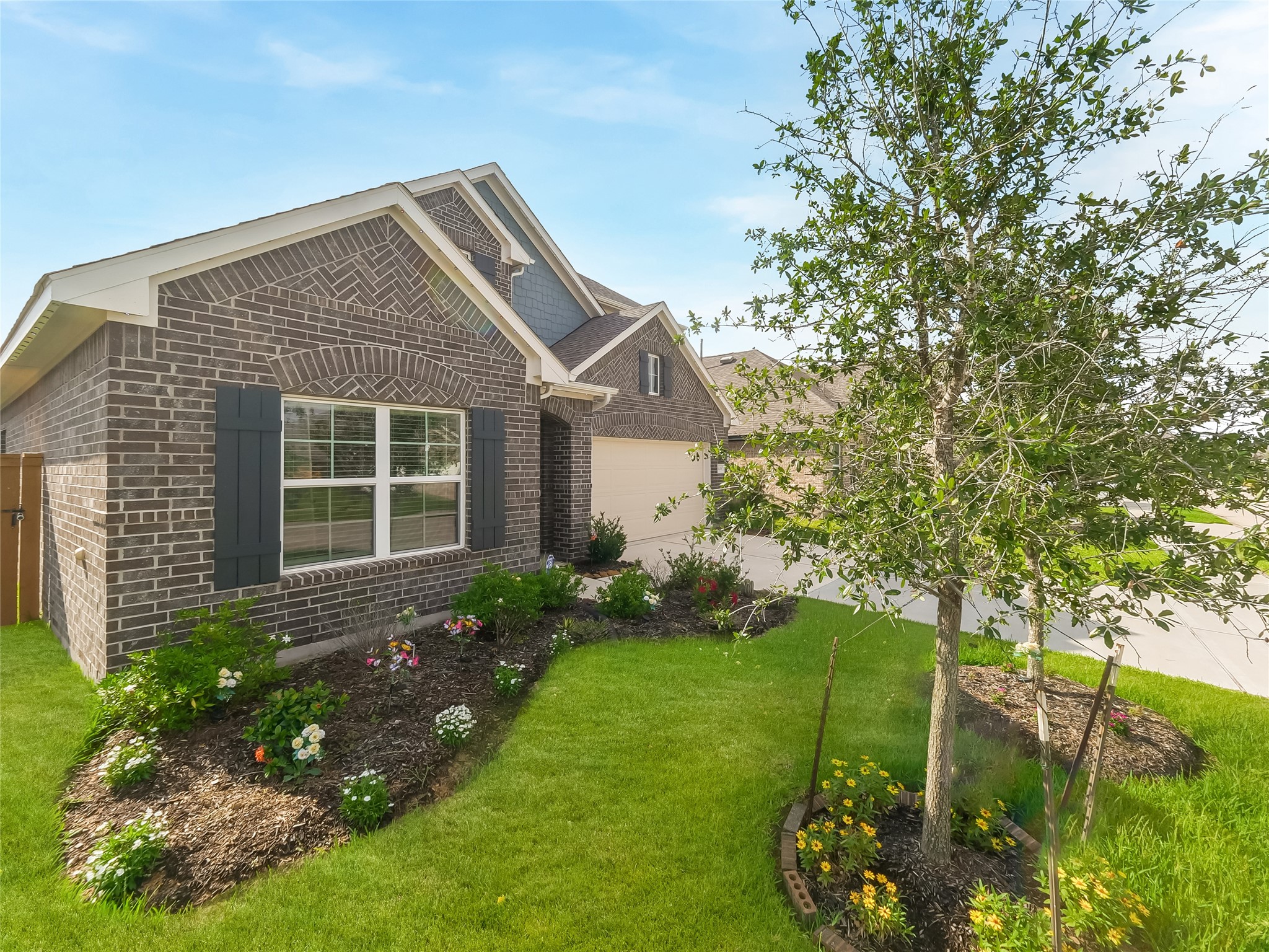 Shutter Accents and Brick Elevation