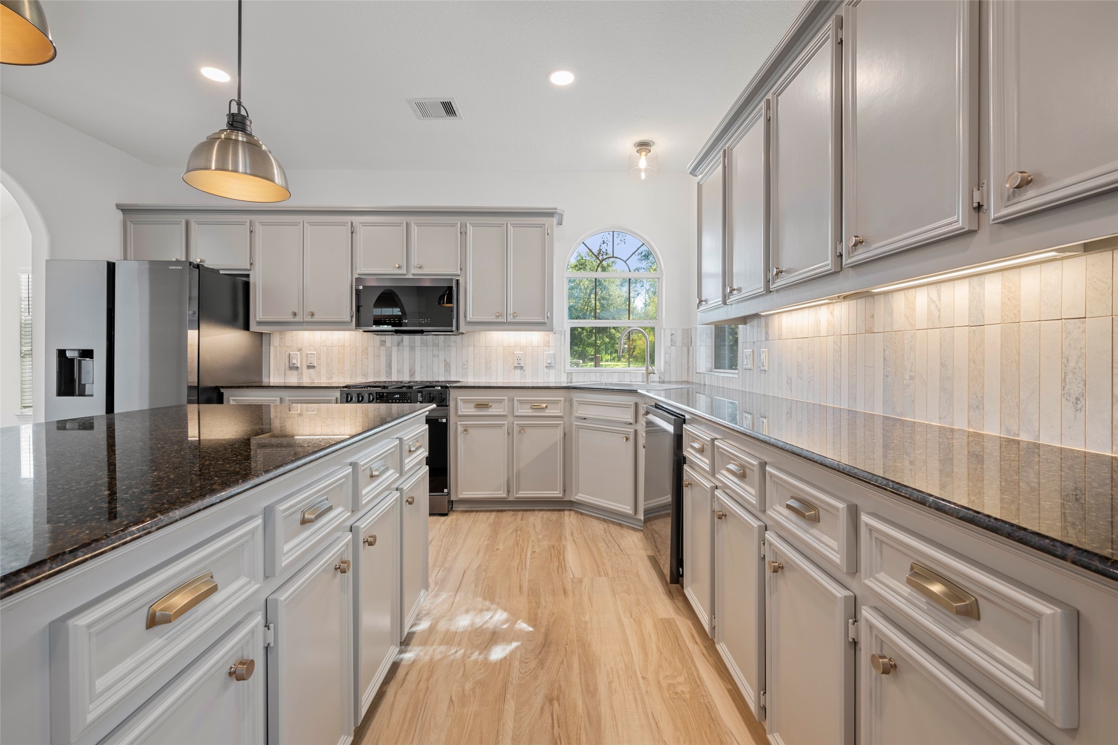Lots of cabinets and counter space