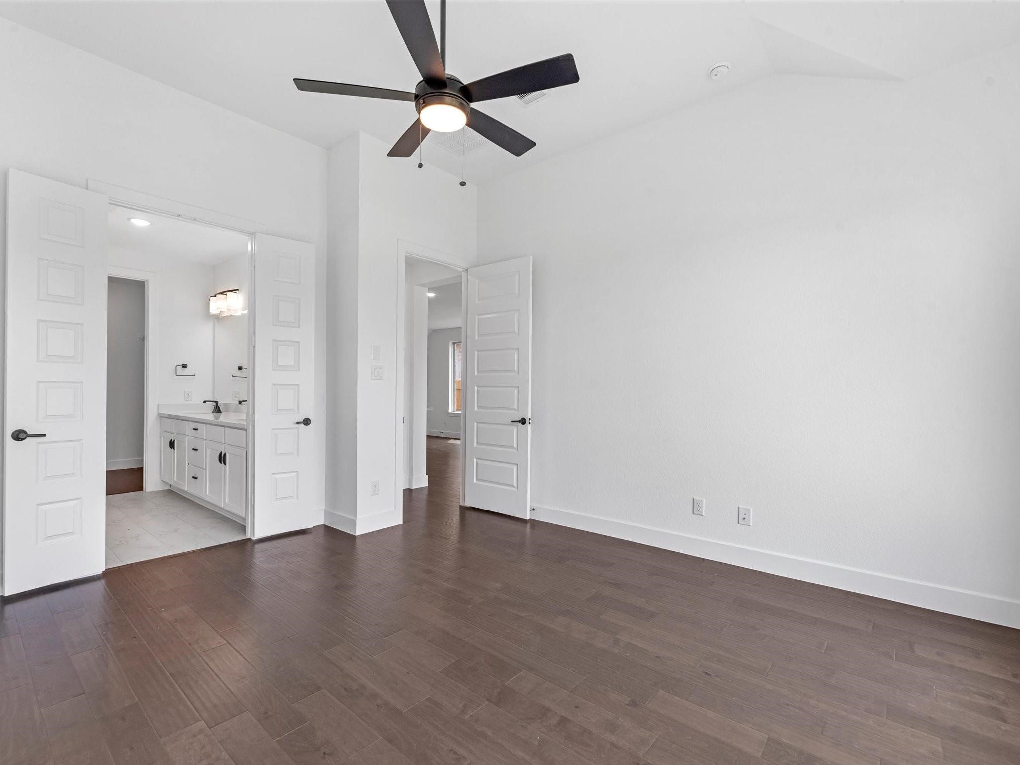 view from the master bedroom to master bathroom