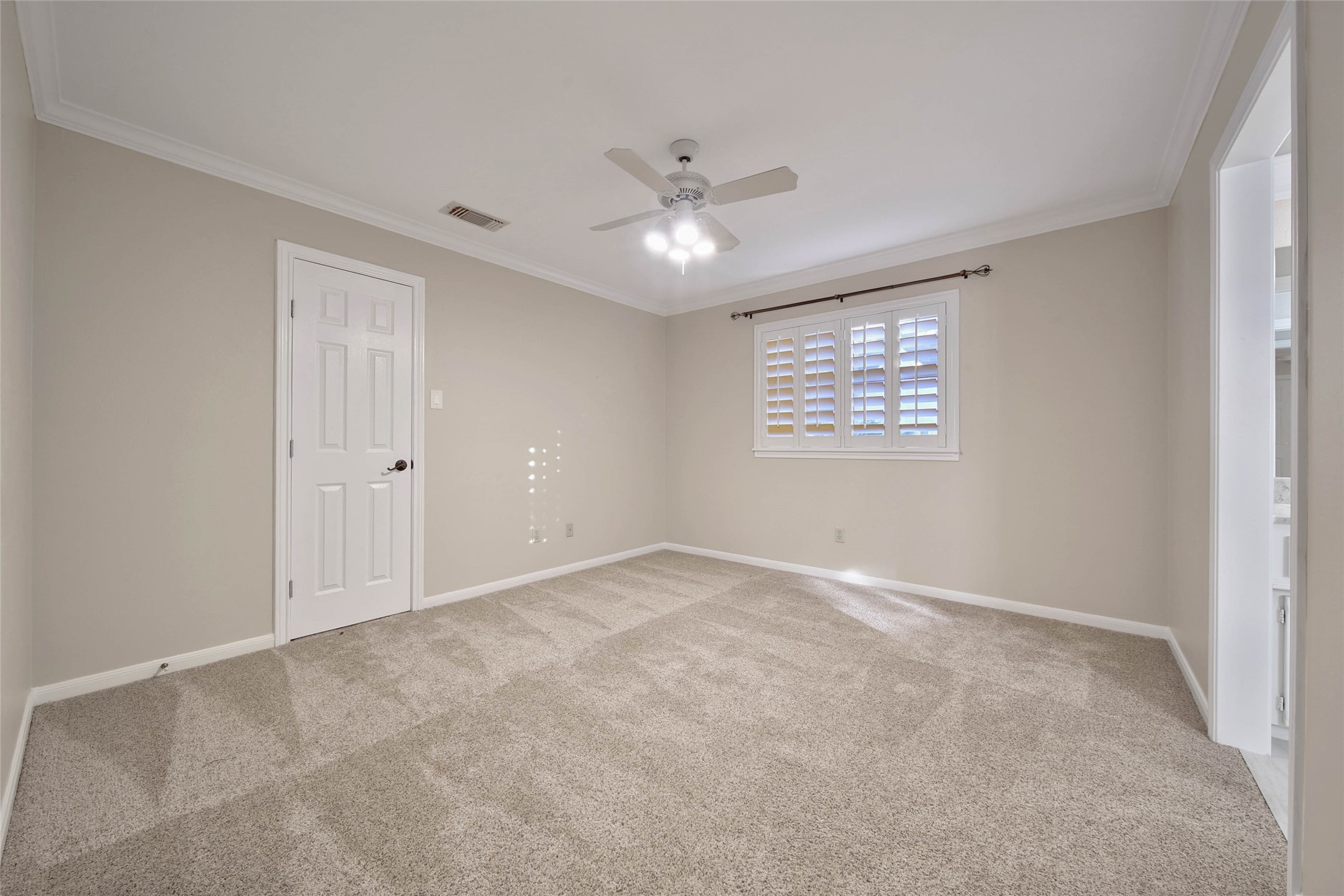 Upstairs bedrooms are spacious and feature large closets and every bedroom has access to a bath. Plantation shutters in all the bedrooms.