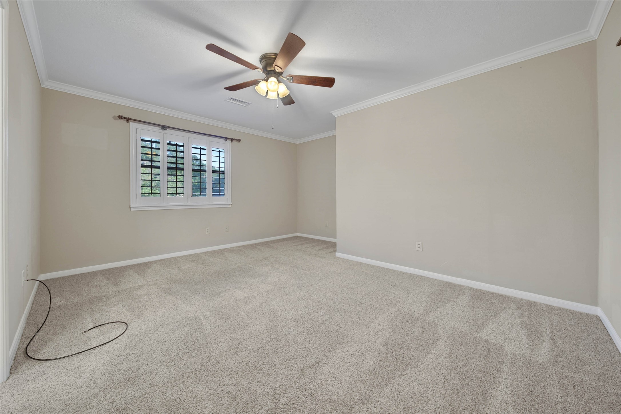 Upstairs bedrooms are spacious and feature large closets and every bedroom has access to a bath. Plantation shutters in all the bedrooms.