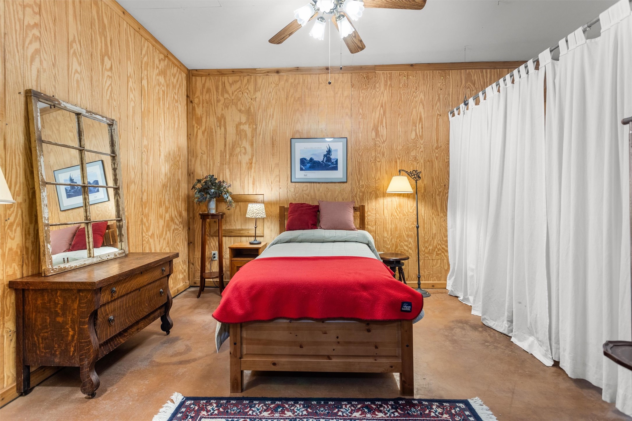 Private guest bedroom with a cozy feel
