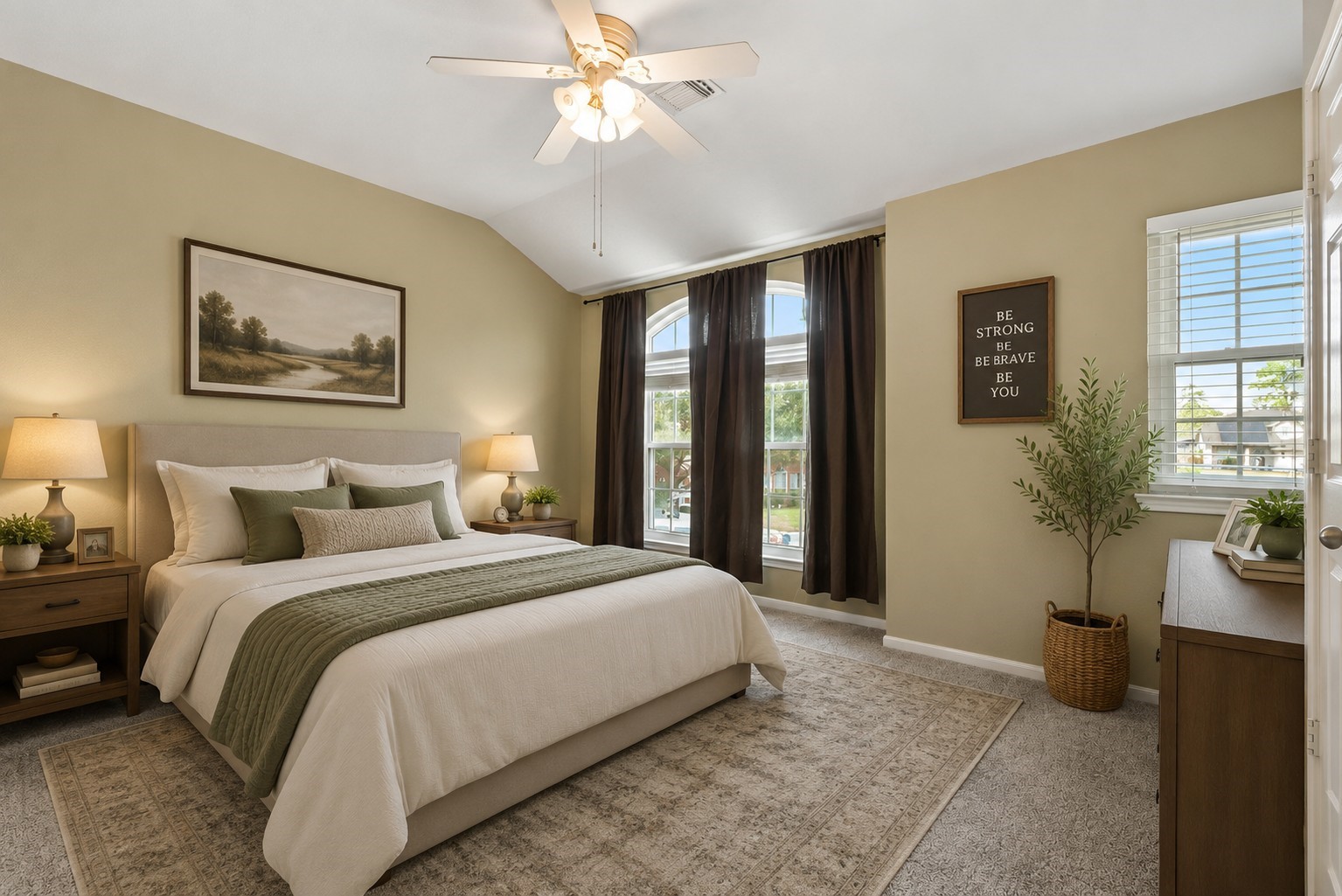 Bedroom virtually staged