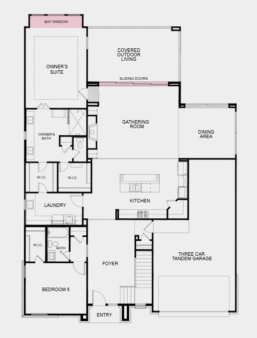 Additional Highlights include: Bay window at primary suite, sliding doors at living room, and appliances included.