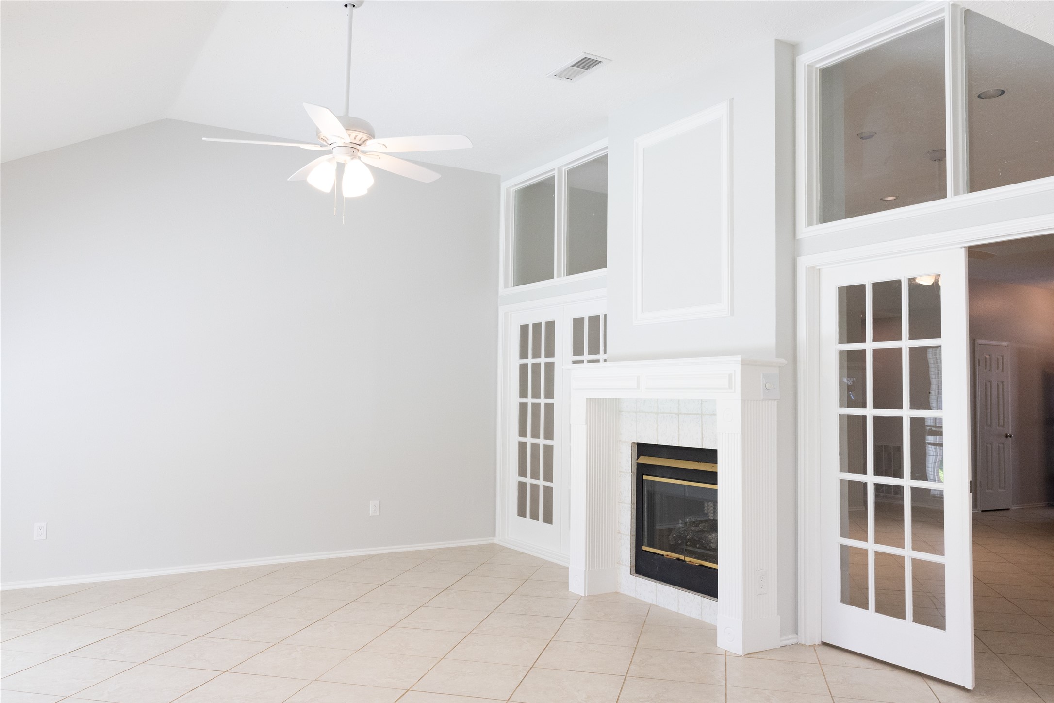 Cozy living room with fireplace