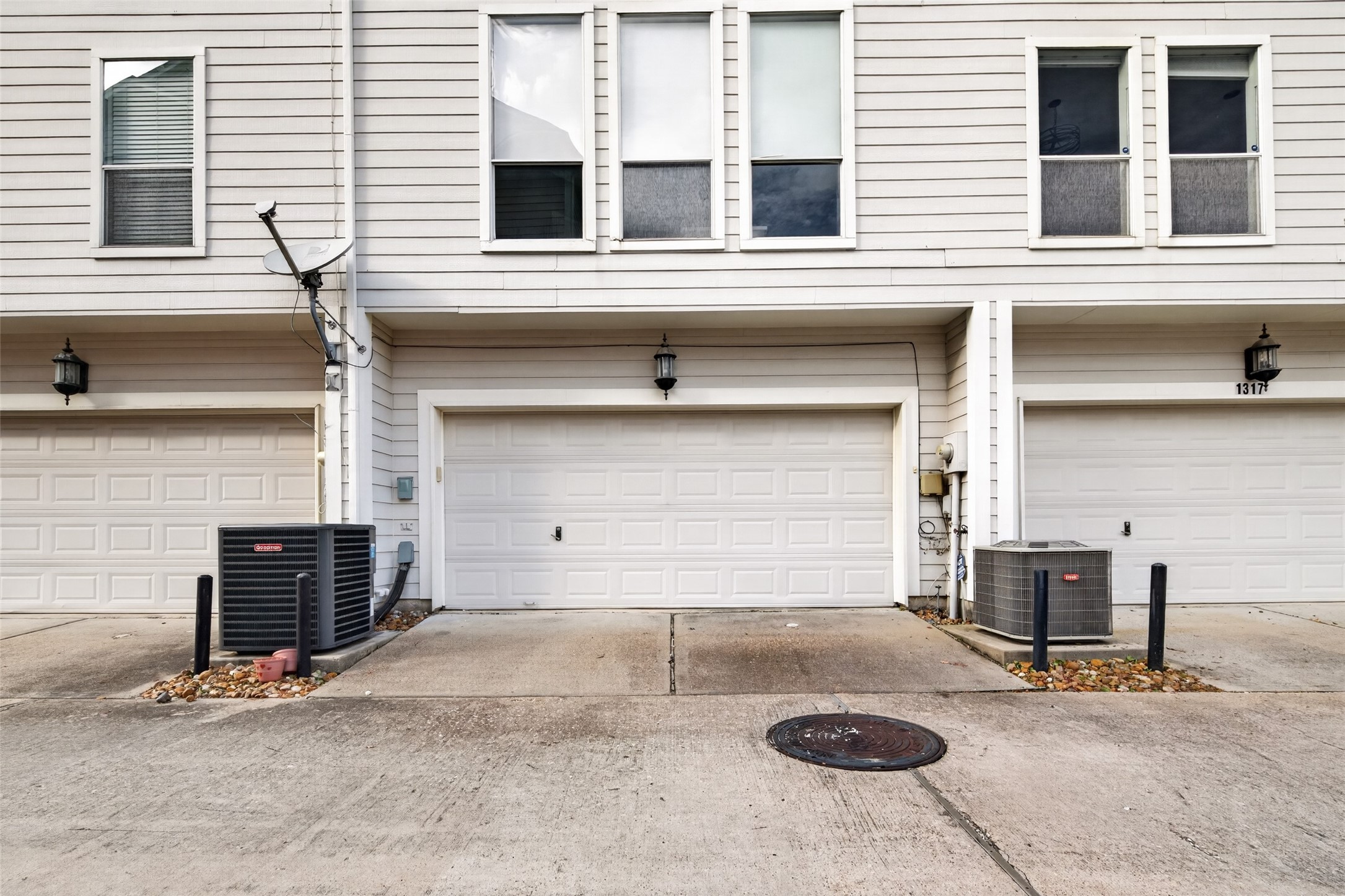 Attached two car garage