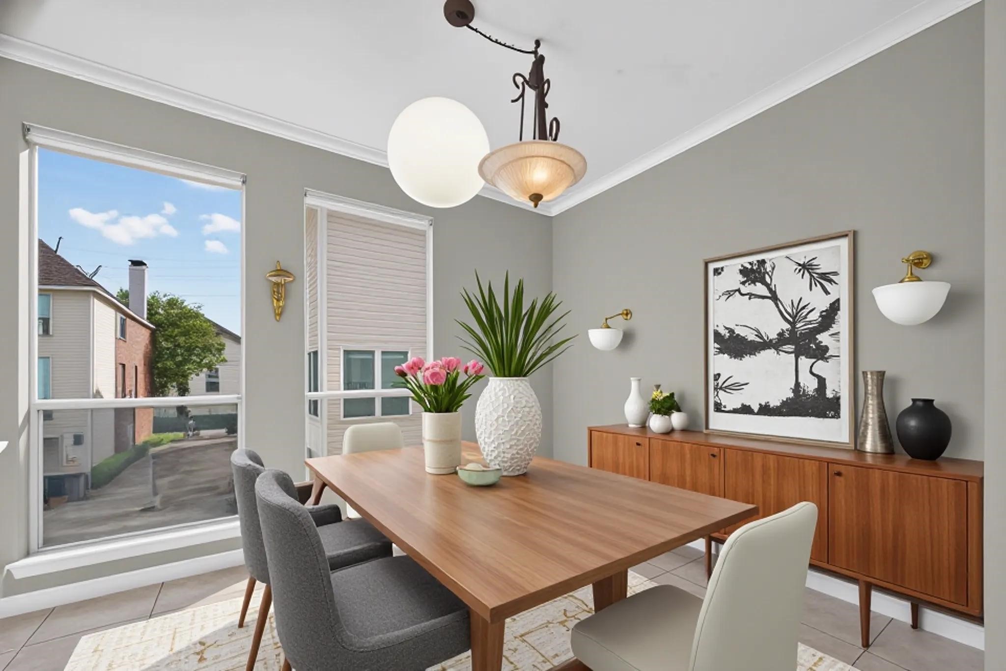 Virtually stage dining area