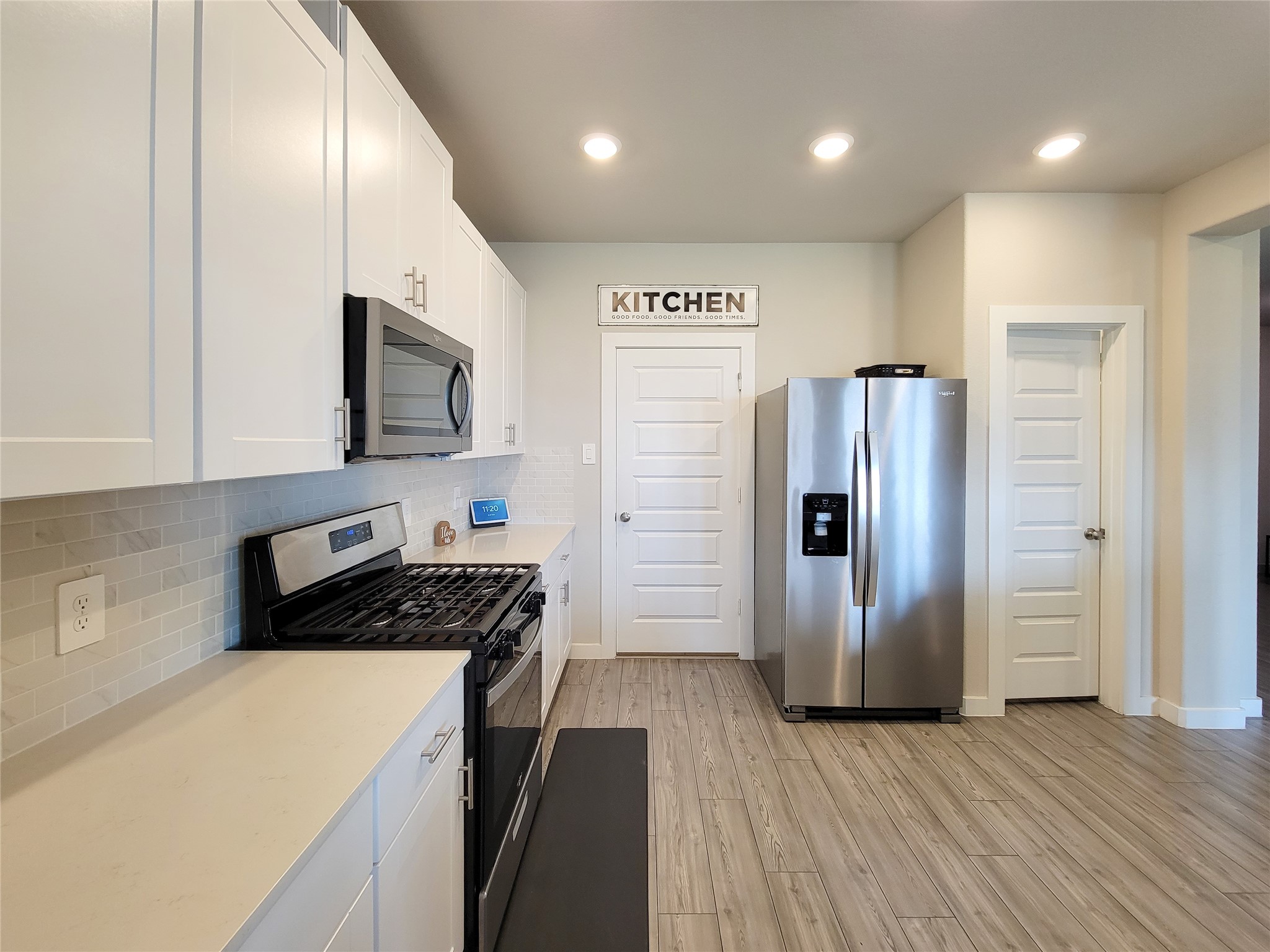 New microwave and appliances are included, spacious pantry