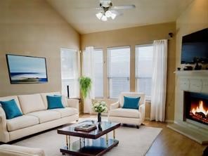 Living room virtually staged