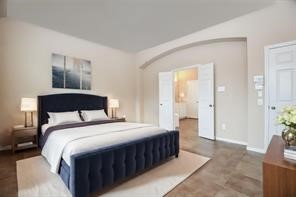 Primary bedroom downstairs - virtually staged