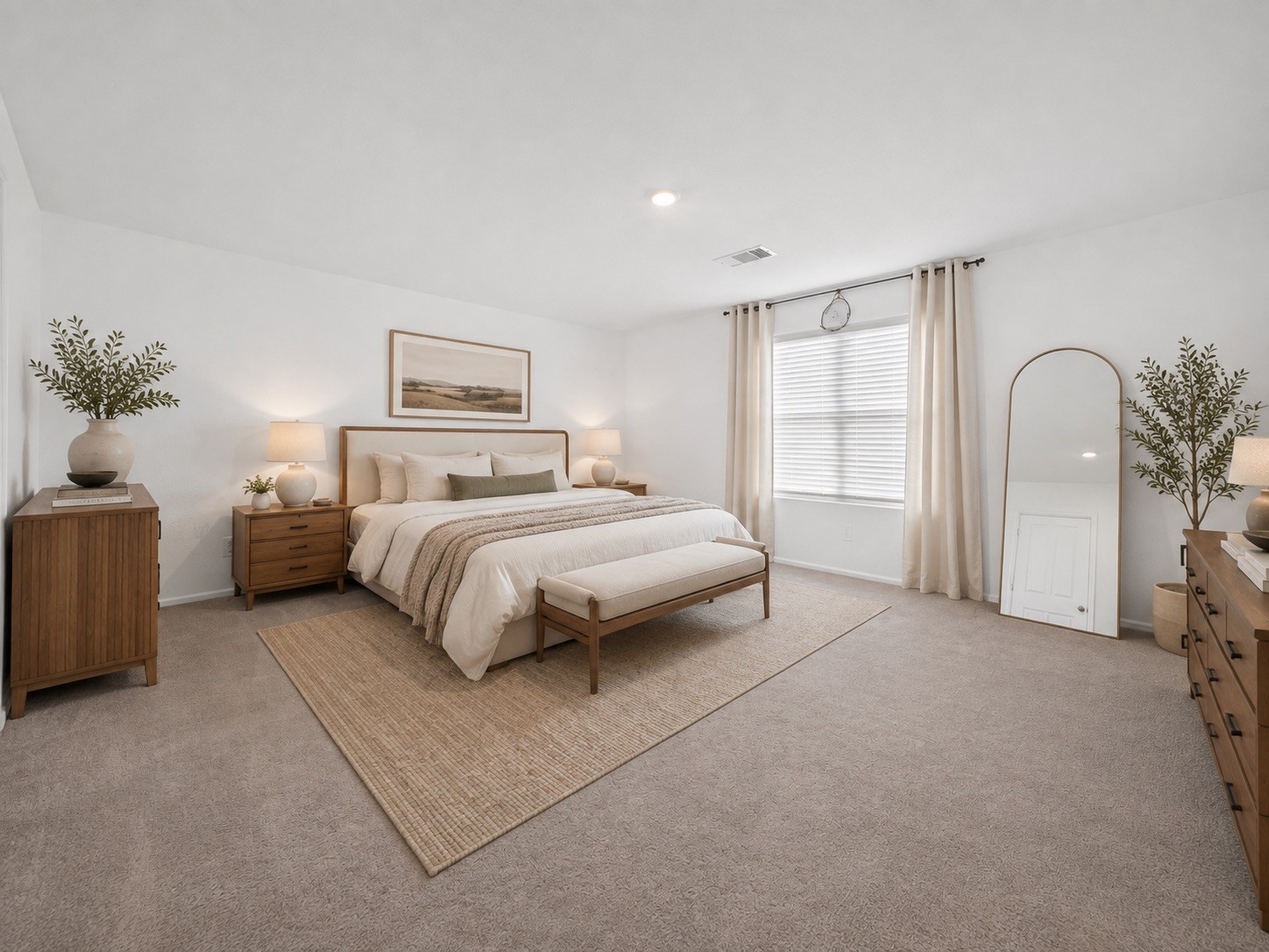 Staged Oversized Primary Bedroom