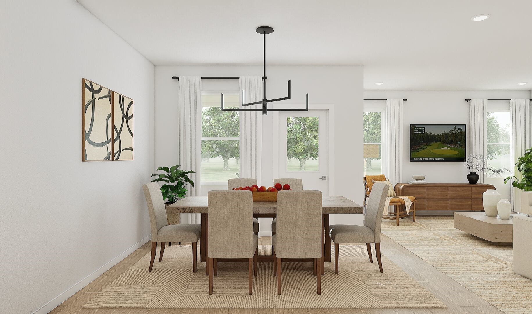 Sun-lit dining area (*Artist rendering used for illustration purposes only.)