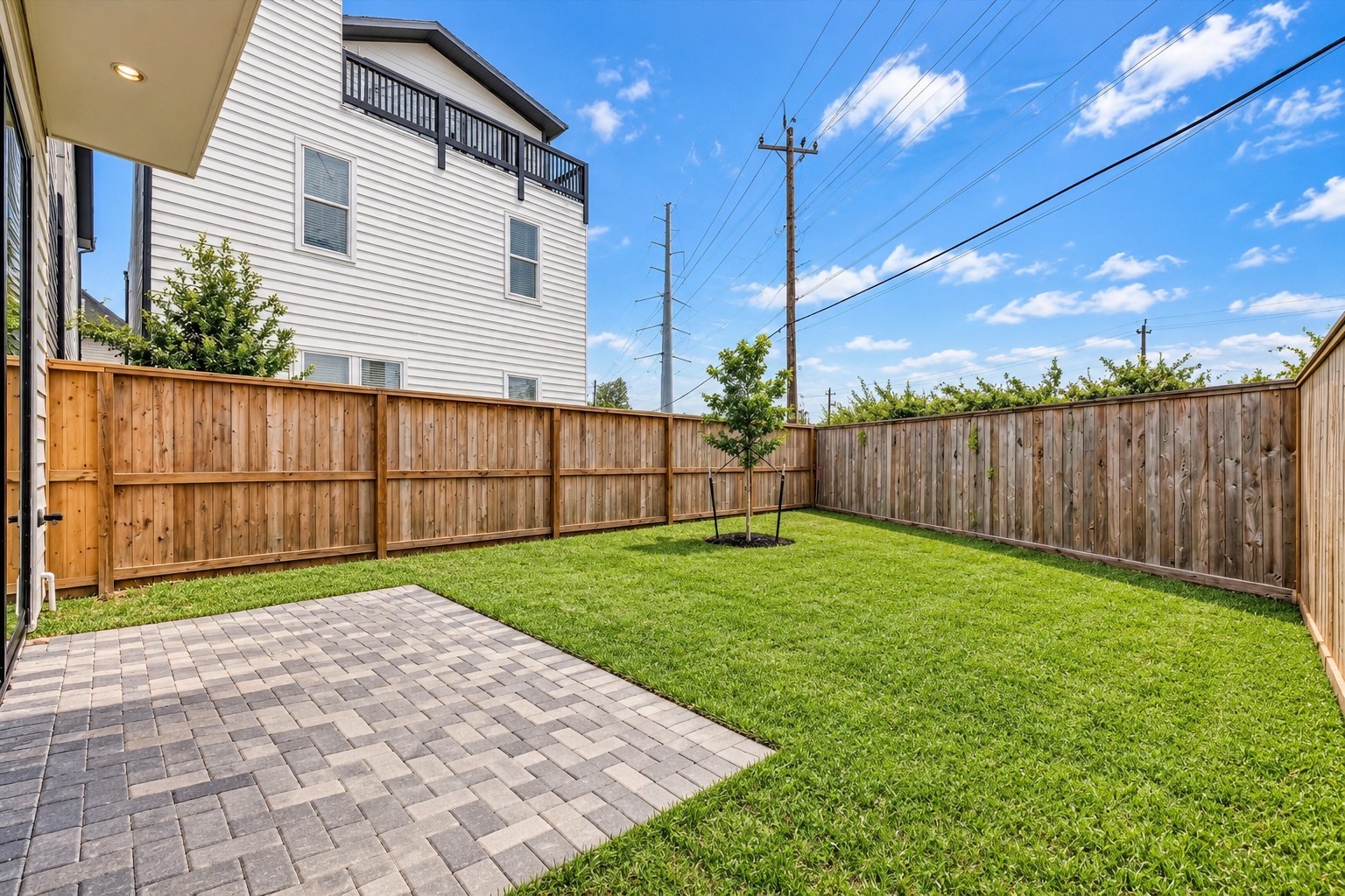 spacious and private backyard
