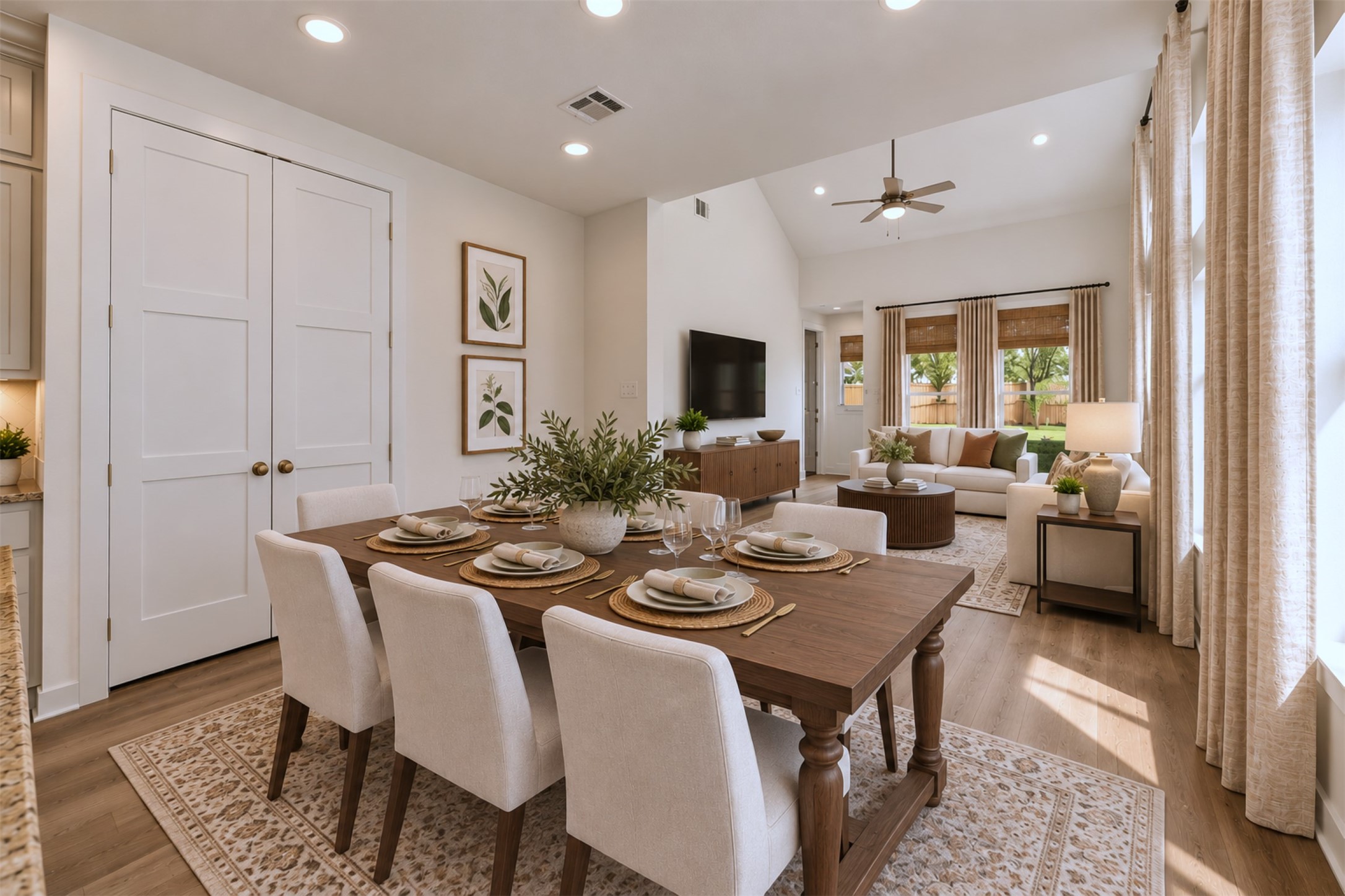 Virtually Staged Dining & Family Room Virtually Staged Dining & Family Room