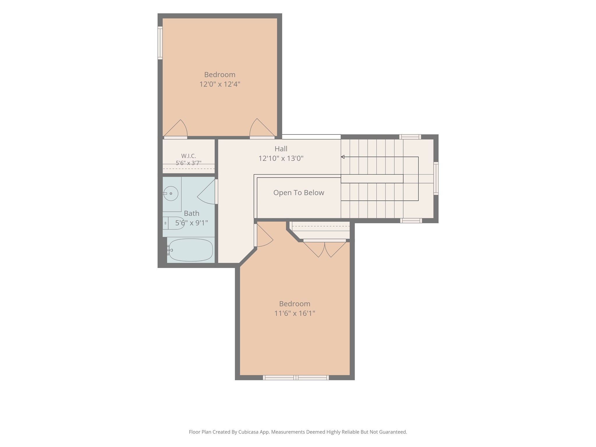 Second-floor layout offers two additional bedrooms, a full bathroom and a spacious landing overlooking the foyer below.