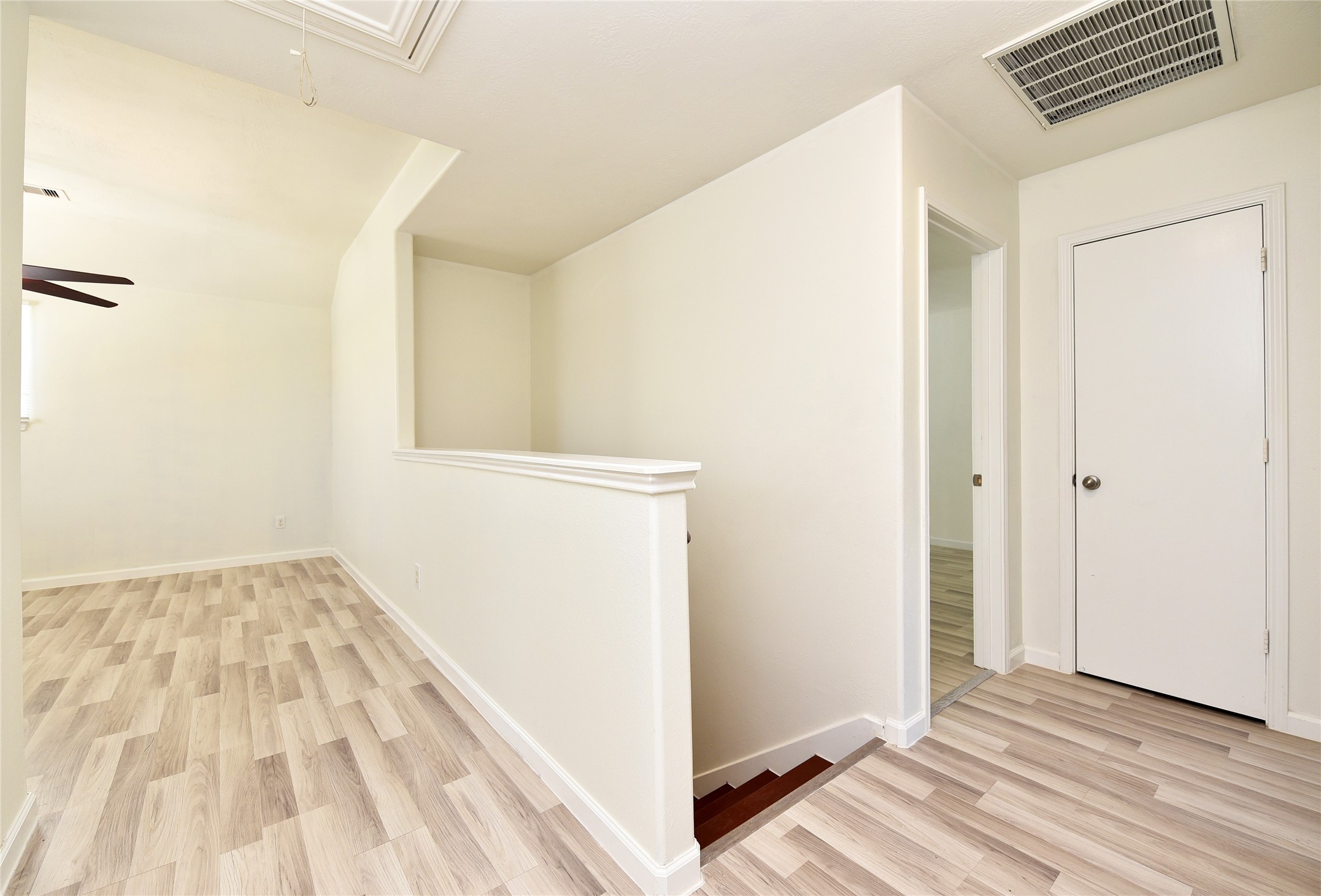 View at the top of the stairs. The game room is to the left and 2 bedrooms to the right.