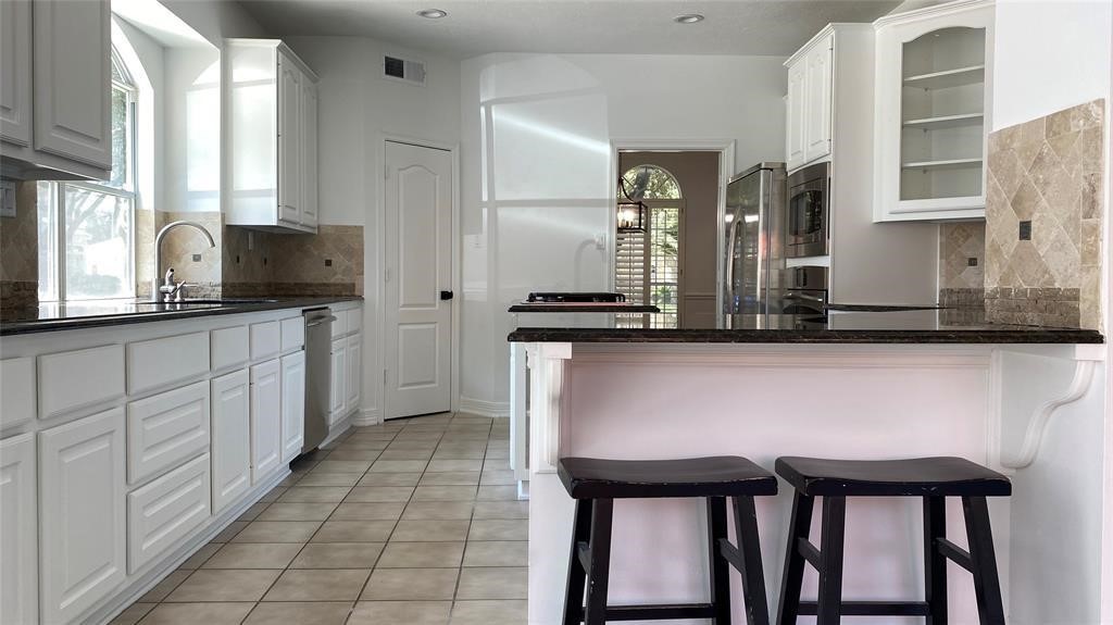 open plan and stainless appliances