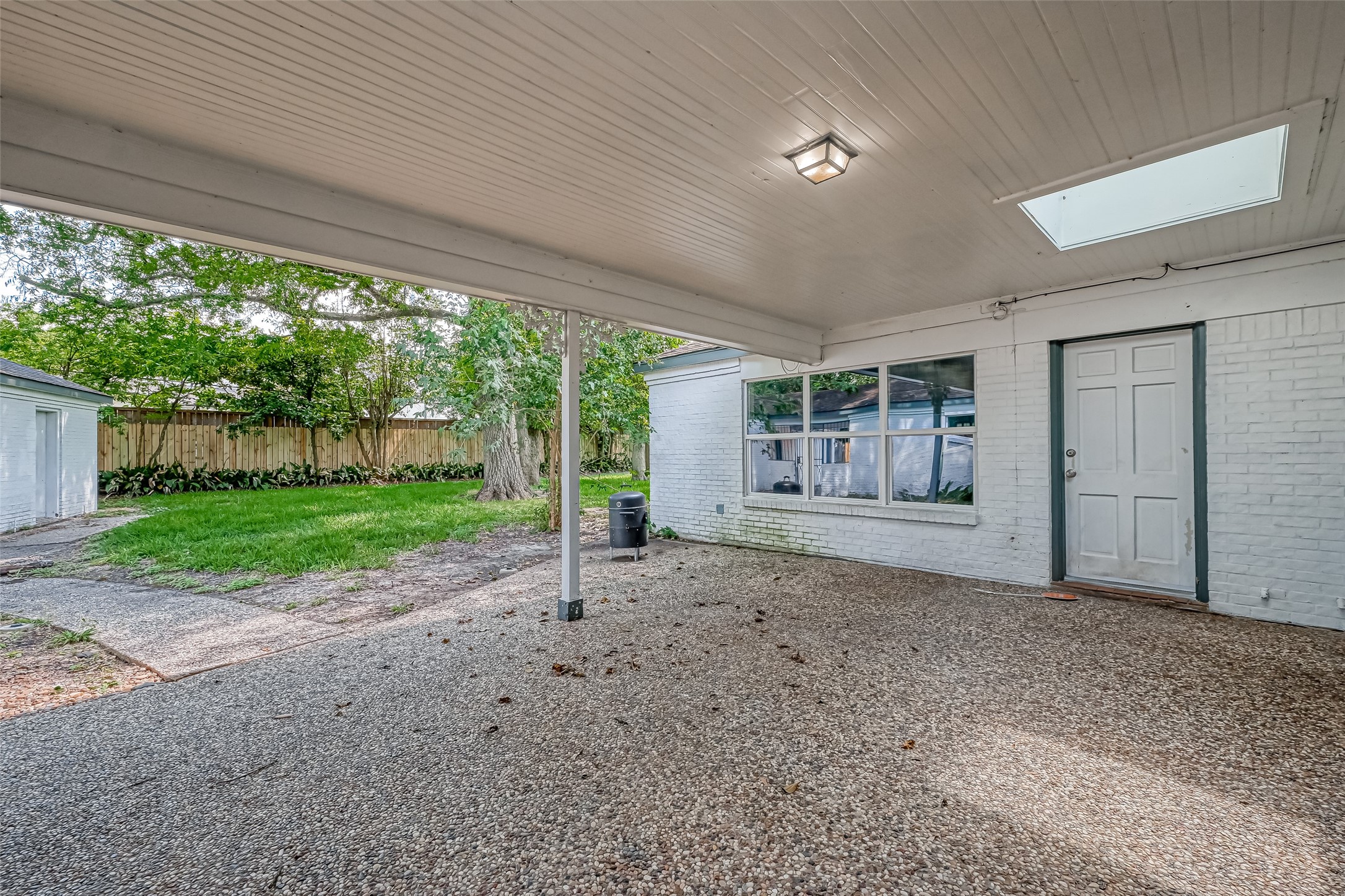 Covered back patio