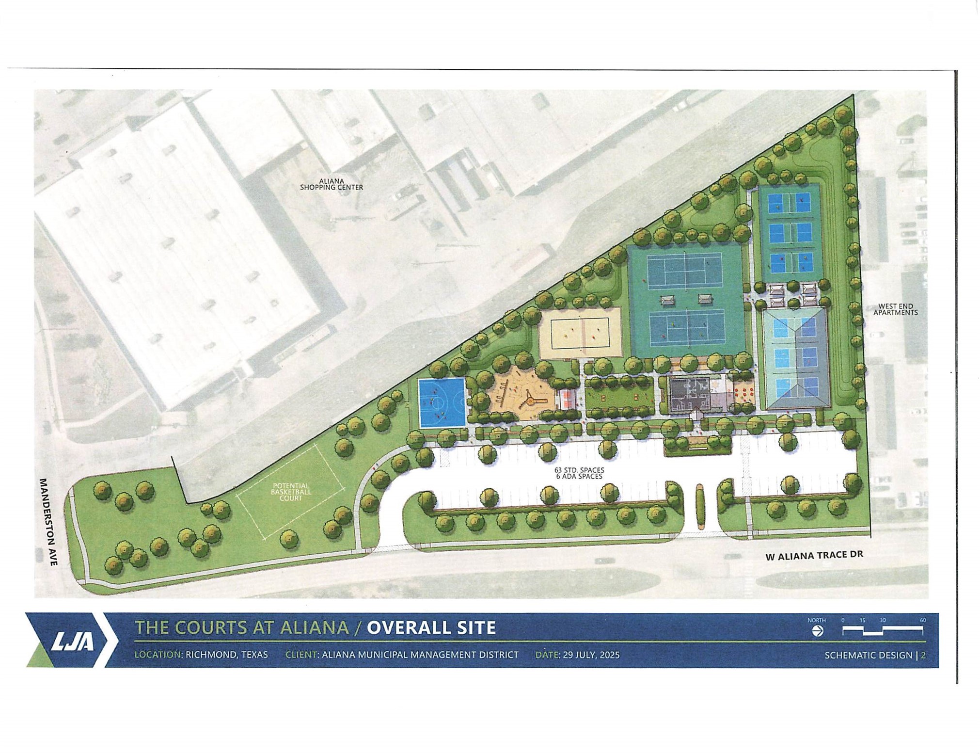 The upcoming new amenity "The Courts at Aliana will break ground in 2027.