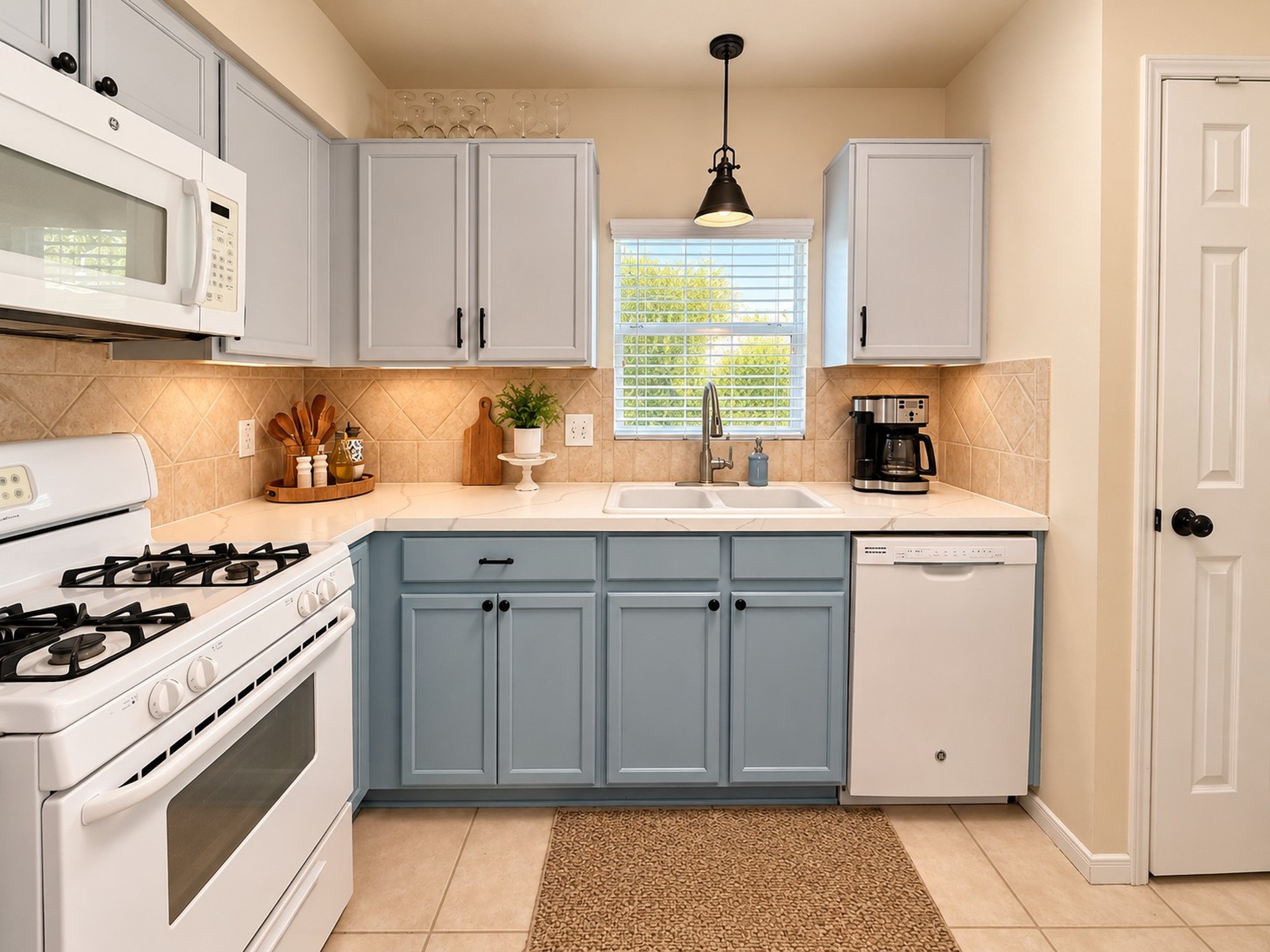 Freshly painted cabinets & recently installed dishwasher