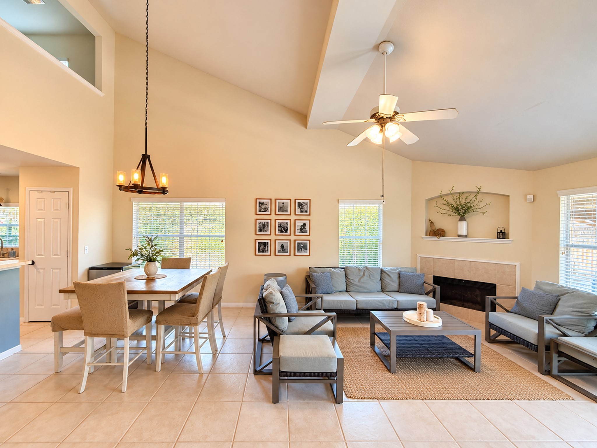 Dining Room & Family Room are open to the Kitchen