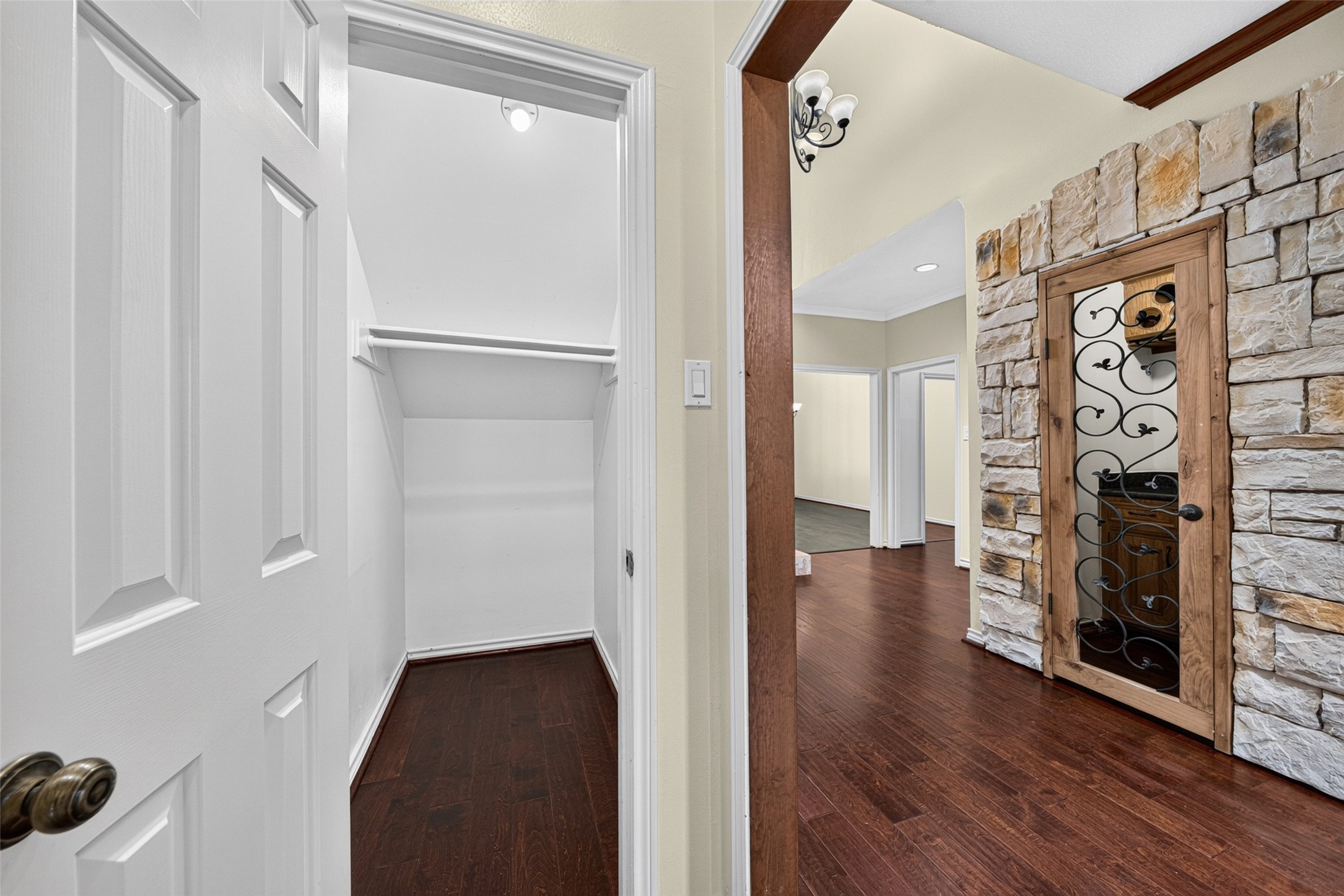 This home offers lots of storage. This storage closet is under the stairs.
