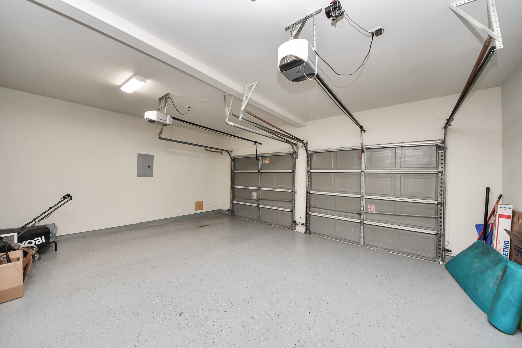 2 Car Garage Equipped w/2 Garage Door Openers.