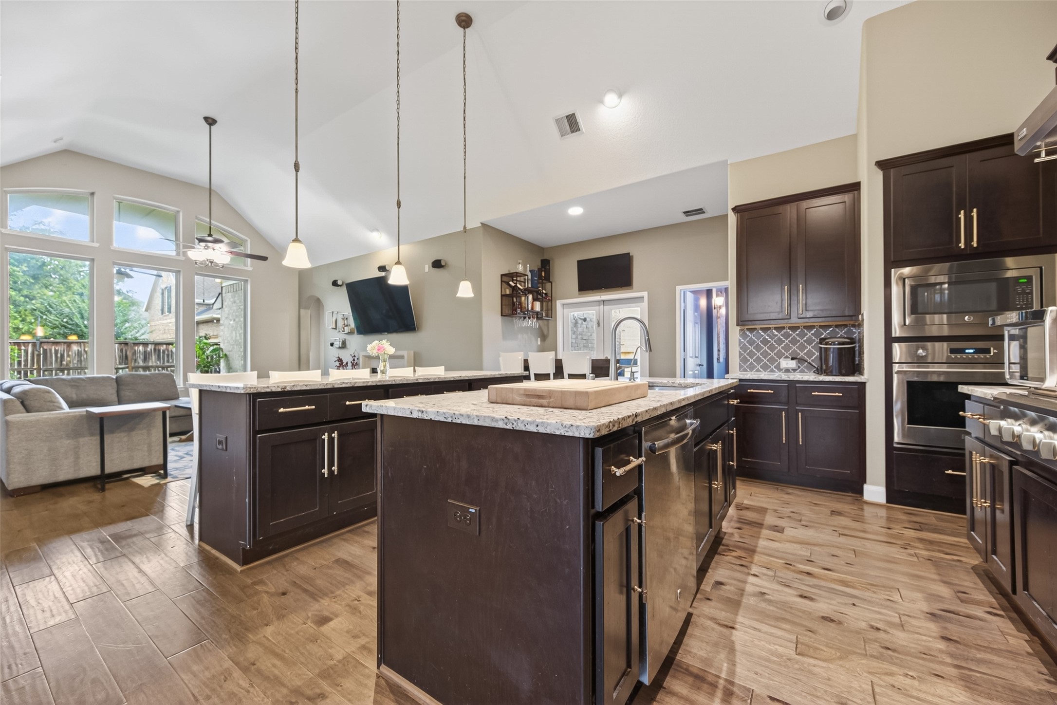 As you past the rotunda, you will enter the fabulous kitchen.