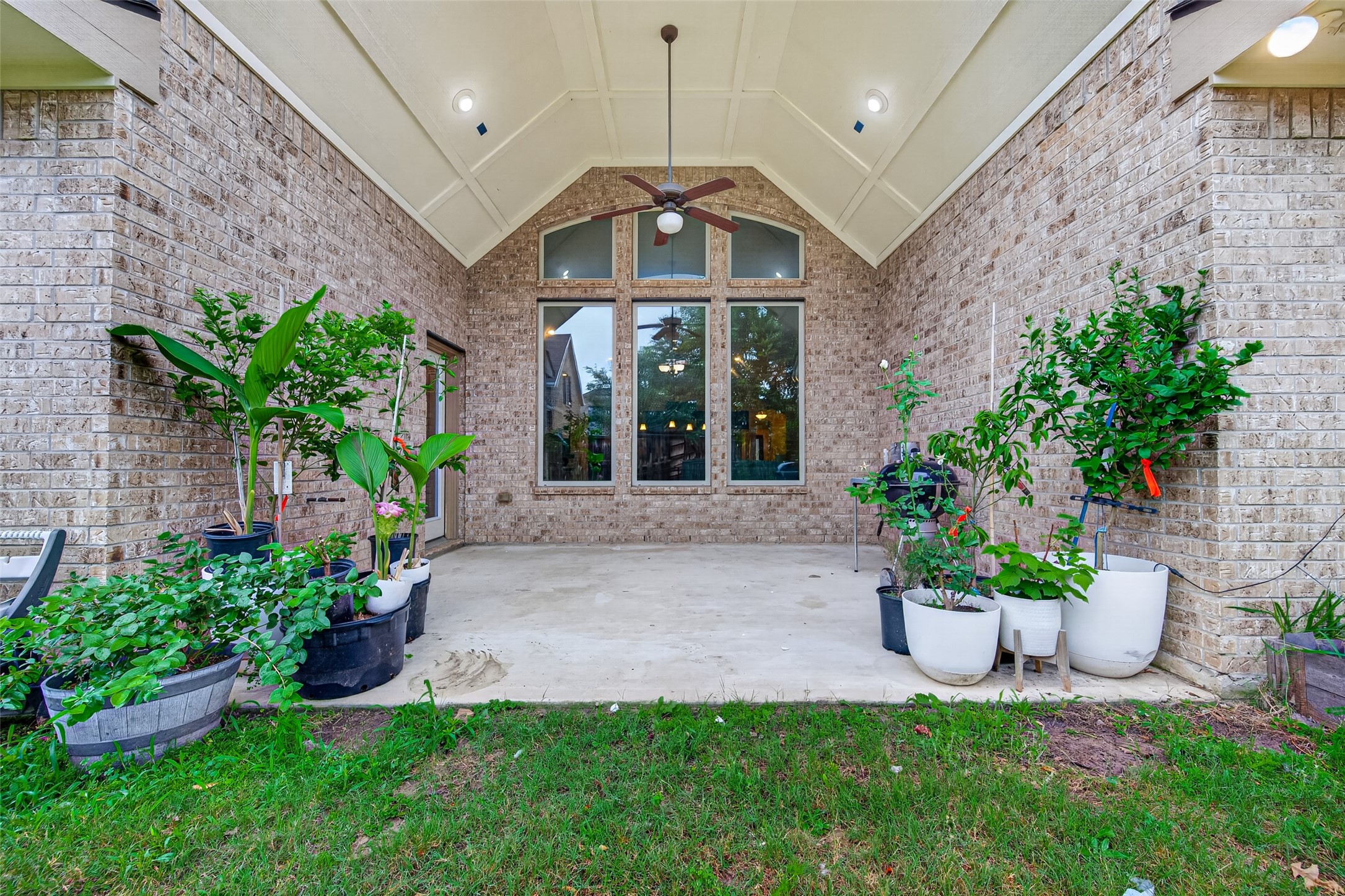 The patio has pre-wire for speakers, tv, and has a gas stub for an outdoor kitchen
