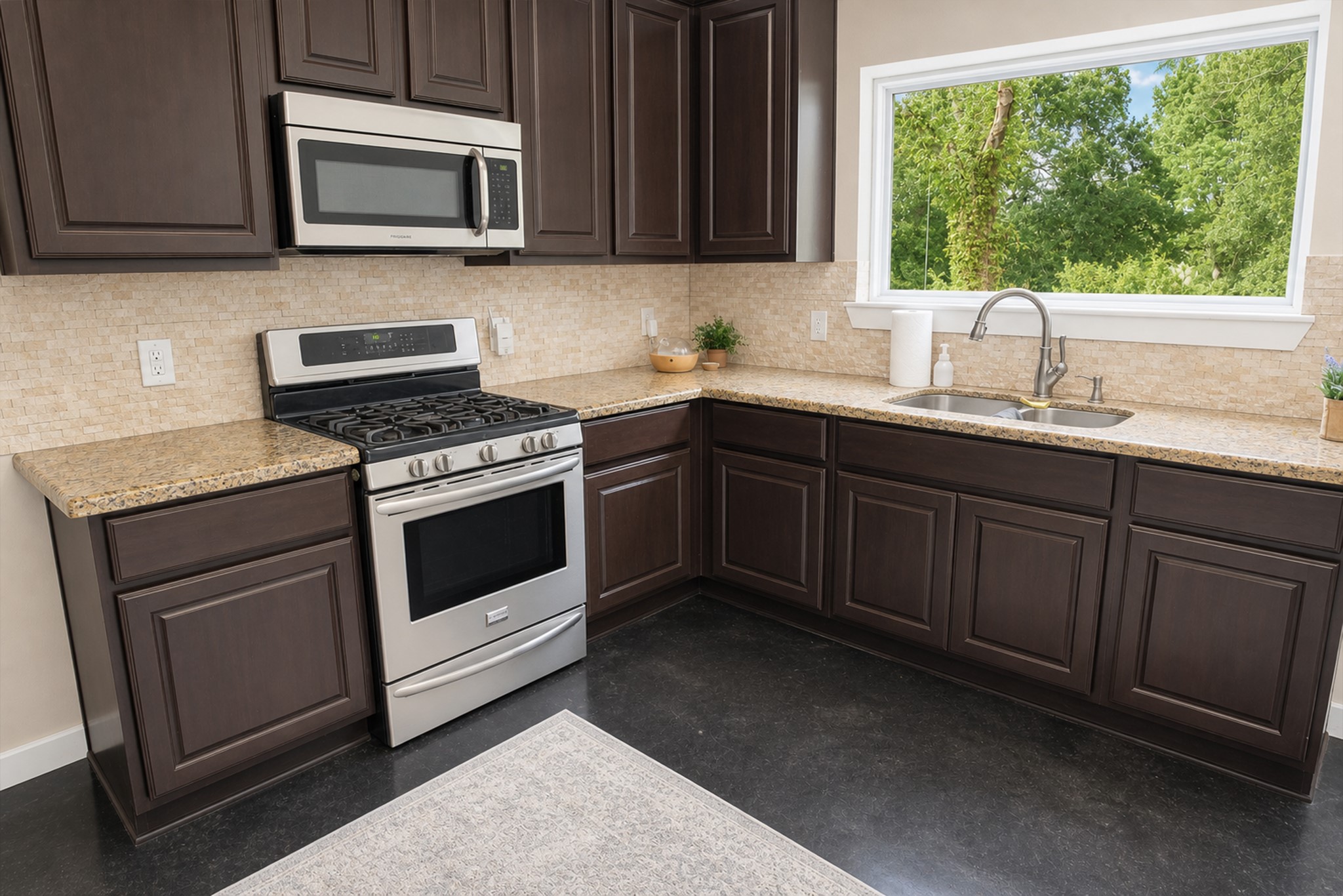 Apartment Living Area and Kitchen